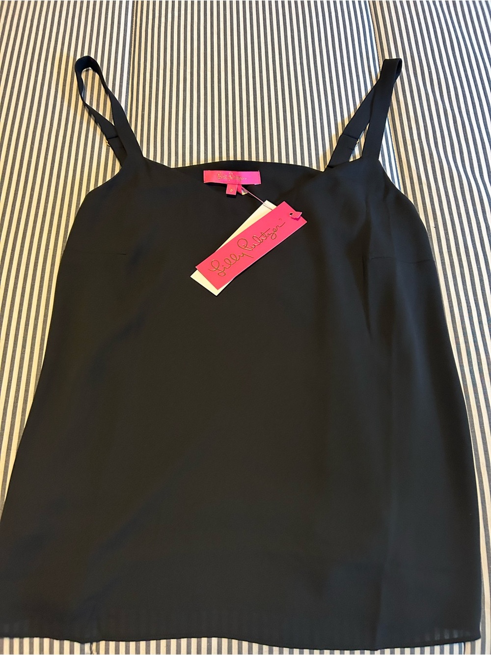 Lilly Pulitzer Black Silk Top Size Small New With Tags